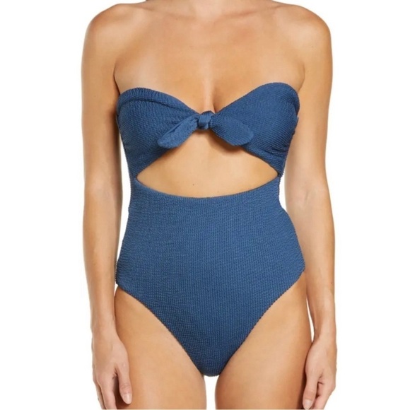 NWT Veronica Beard Bethany One Piece Swimsuit Ocean Blue sz XS - Picture 5 of 15